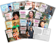 Load image into Gallery viewer, 12 career exploration flash cards of black african American women with their job titles
