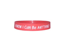 Load image into Gallery viewer, red I know I can be anything silicone bracelet
