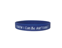 Load image into Gallery viewer, dark blue I know I can be anything silicone bracelet
