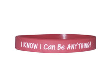 Load image into Gallery viewer, maroon I know I can be anything silicone bracelet

