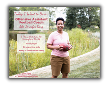 Load image into Gallery viewer, front of career exploration flash card of a black african American woman with her job title
